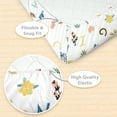thumbnail image 3 of Pack and Play Fitted Sheet, Portable Pack N Plays Mini Crib Sheets, 2 Pack Play Sheets, 100% Organic GOTS certified  Jersey Cotton Playard Sheets, 3 of 4