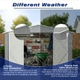 thumbnail image 4 of 8' x 12' Outdoor Storage Shed with Floor Frame, Metal Garden Tool Shed for Backyard Patio Lawn, Securable Double Doors, Weather-Resistant, Grey, 4 of 7