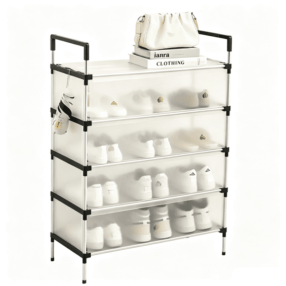 5‑Tier Freestanding Shoe Storage Organizer, Dust‑Proof Shoe Rack for Entryway Home Organization