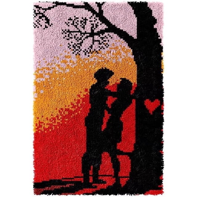 HLONK Latch Hook Rug Kits Halloween Wizard | Home Carpet Rug Making Canvas Kits 50×38cm/20*15in