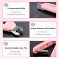 thumbnail image 5 of Oazouf Cat Nail Clippers with LED Lights and File, Safety Stainless Steel Dog Cat Nail Trimmer for Cats Dogs Rabbits Birds Small Animals, Pink, 5 of 8