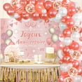 thumbnail image 4 of Ballons Rose Golden Anniversaire pour Femmes Filles Bannière de Toile de Fond de Photo Joyeux Anniversaire Or Rose Ballons Confettis Happy Birthday Décoration de Fête Anniversaire, 4 of 7