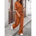 thumbnail image 4 of de Mujer de Larga con Cuello en V, Elegantes, Informales, de Pierna , para Otoño 2025. Color Caramelo S, 4 of 10