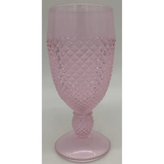 Mosser Pink Depression Glass Mini Wine Glass Goblet Shape Shot Glasses Set  of 4