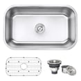 thumbnail image 2 of Ruvati RVM4250 30 in. Undermount 16 Gauge Stainless Steel Kitchen Sink Single Bowl, 2 of 13
