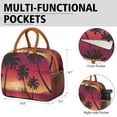 thumbnail image 2 of Sac à Lunch de Plage Hawaiian Sunset – Palmiers Tropicaux et Design Boho Vibrant, Sac Isotherme Réutilisable pour l'Extérieur, 2 of 6