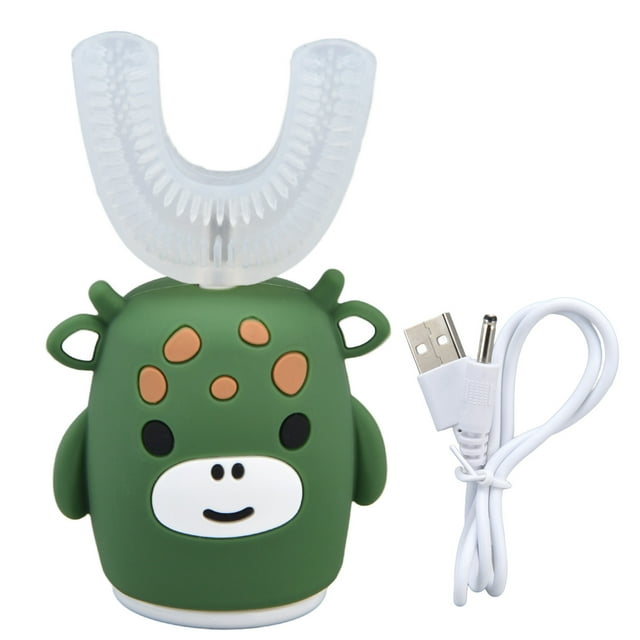 Cepillo de dientes eléctrico en forma de U recargable para niños de dibujos animados