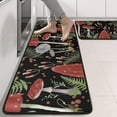 thumbnail image 2 of Kitchen Rugs Sets Of 2,Red Mushroom Fern Black Pattern Anti Fatigue Kitchen Mat Rugs Non Slip Washable,Decorative Kitchen Floor Mats for Kitchen,Sink,Laundry,17"x47"+17"x47", 2 of 5
