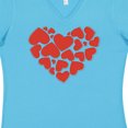 thumbnail image 4 of Inktastic Love, Hearts, Red Hearts, Valentine's Day Women's V-Neck T-Shirt, 4 of 5