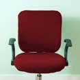 thumbnail image 3 of Housses de Siège de Chaise de Bureau Élastiques Housse de Chaise Extensible Pivotante Rouge, 3 of 9