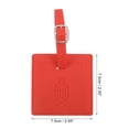 thumbnail image 2 of Unique Bargains 1 Pc Square Luggage Tag for Travelling Red Polyurethane, 2 of 5