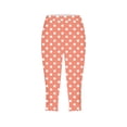 thumbnail image 5 of Feancey Womens Capri Leggings Tummy Control Yoga Pants Fashion Polka Dot Printed Workout Capris Stretch Casual High Waisted Skinny Tights Orange XXL, 5 of 6