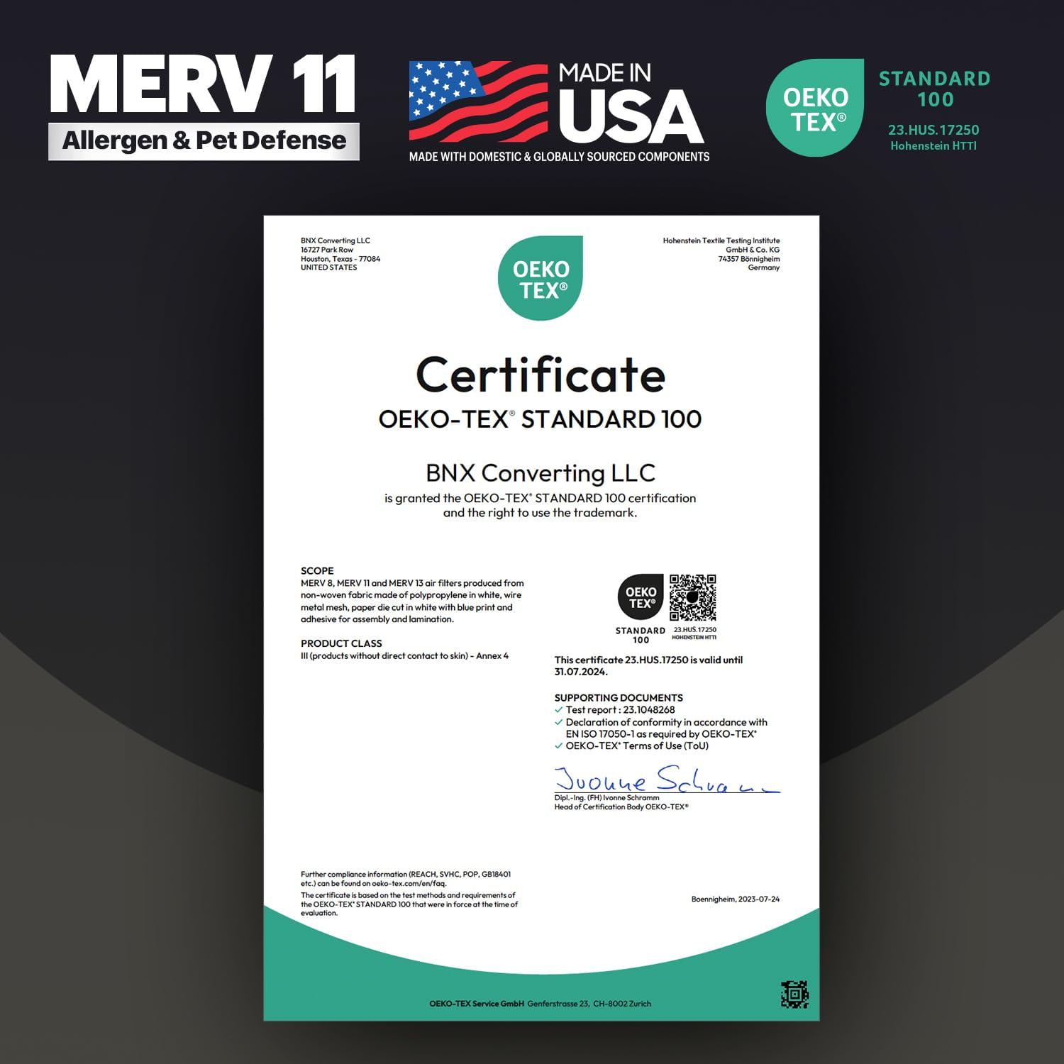 BNX TruFilter 16x25x4 (15.5’’ x 24.5’’ x 3.63‘’ Slim Fit) MERV 11 Air Filter 2-Pack - MADE IN USA - Air Conditioner Furnace Filters HVAC AC Furnace Filters for Allergy Dust, Pet, Mold, MPR 1200 FPR 7