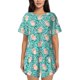 thumbnail image 1 of Balery Pig And Flower Conjunto de Pijama para Mujer con Estampado, Dos Piezas de Manga Corta y Shorts, Ropa de Dormir Suave con Cuello Redondo y Bolsillos-Medium, 1 of 6