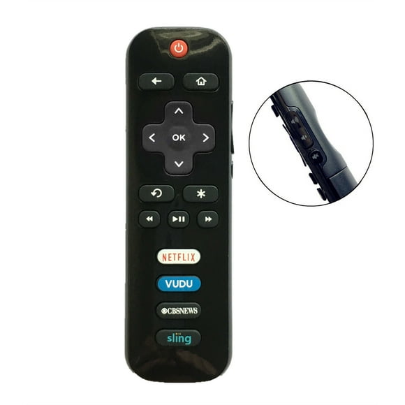 Roku TV Remote Control LC-RCRUS-17 Roku TV3 LCRCRUS17 LC43LB481U Netflix Vudu CBSNEWS SLING Button