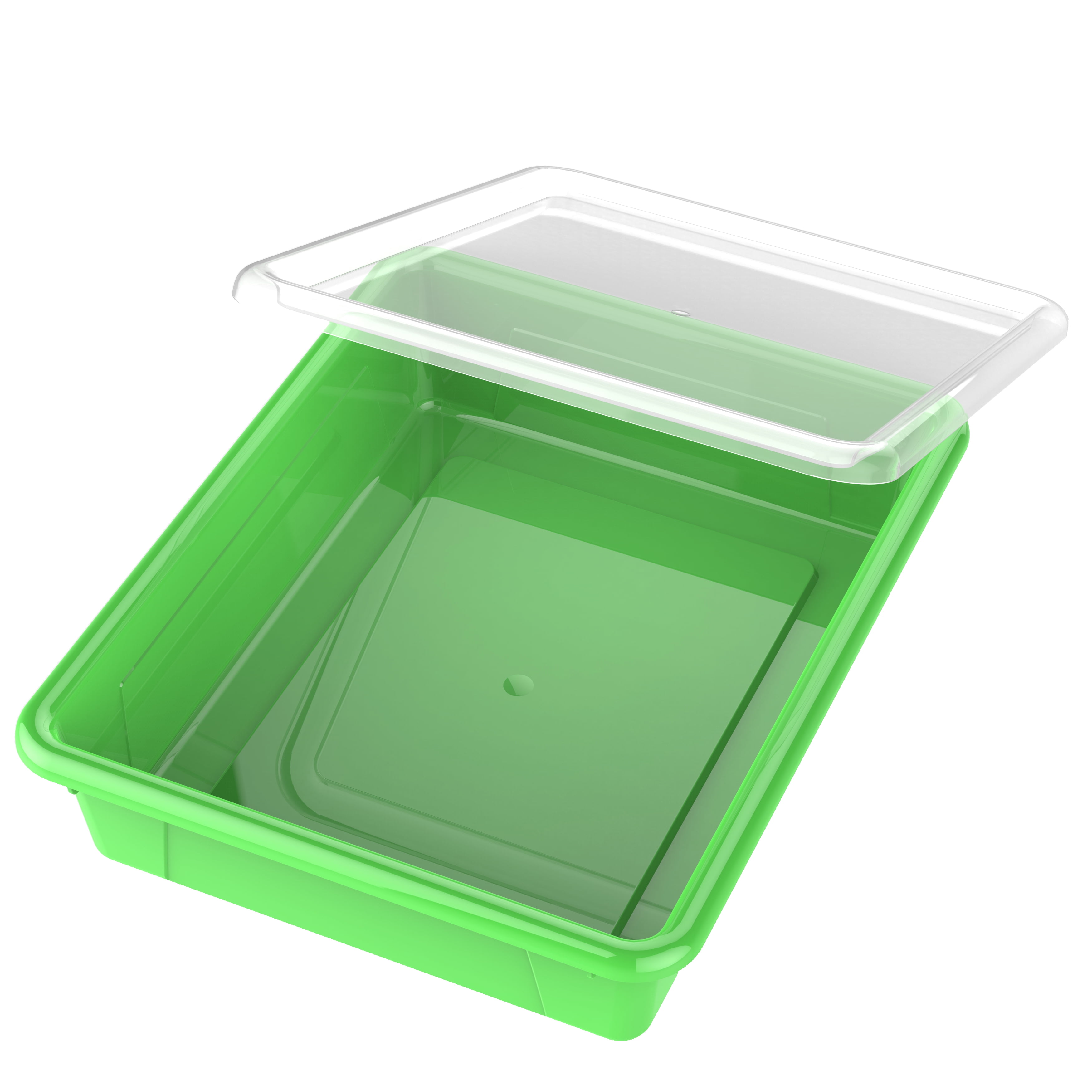 Storex Plastic Storage Tray With Lid, Letter-size Paper Sorter ...