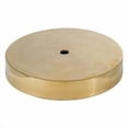 thumbnail image 2 of B&P Lamp® Antique Brass Spun Brass Lamp Base, 4 Inch Diameter, Modern Style, No Wire Hole, 1/8F Center Hole, 2 of 2