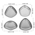 thumbnail image 2 of Dipping Dish Stainless Steel Mini Sauce Plates for Kitchen Use 4Pcs, 2 of 5