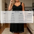 thumbnail image 4 of Jamicy Women's Nightdress Solid Color Spaghetti Strap Lace Slip Dress V Neck Chemise Loose Fitting Plus Size Long Loungewear Nightgown, 4 of 9