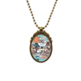thumbnail image 1 of La ciudad de Hong Kong de China " Collar Colgante Vintage de bronce antiguo de joyeria de lujo de regalo Unbranded M, 1 of 3