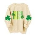thumbnail image 1 of Tauxra Chandails à Enfiler de la Saint-Patrick pour Femmes, Manches Longues, Col Rond, Coupe Ample, Blouse Tunique Décontractée pour Femmes, 1 of 8