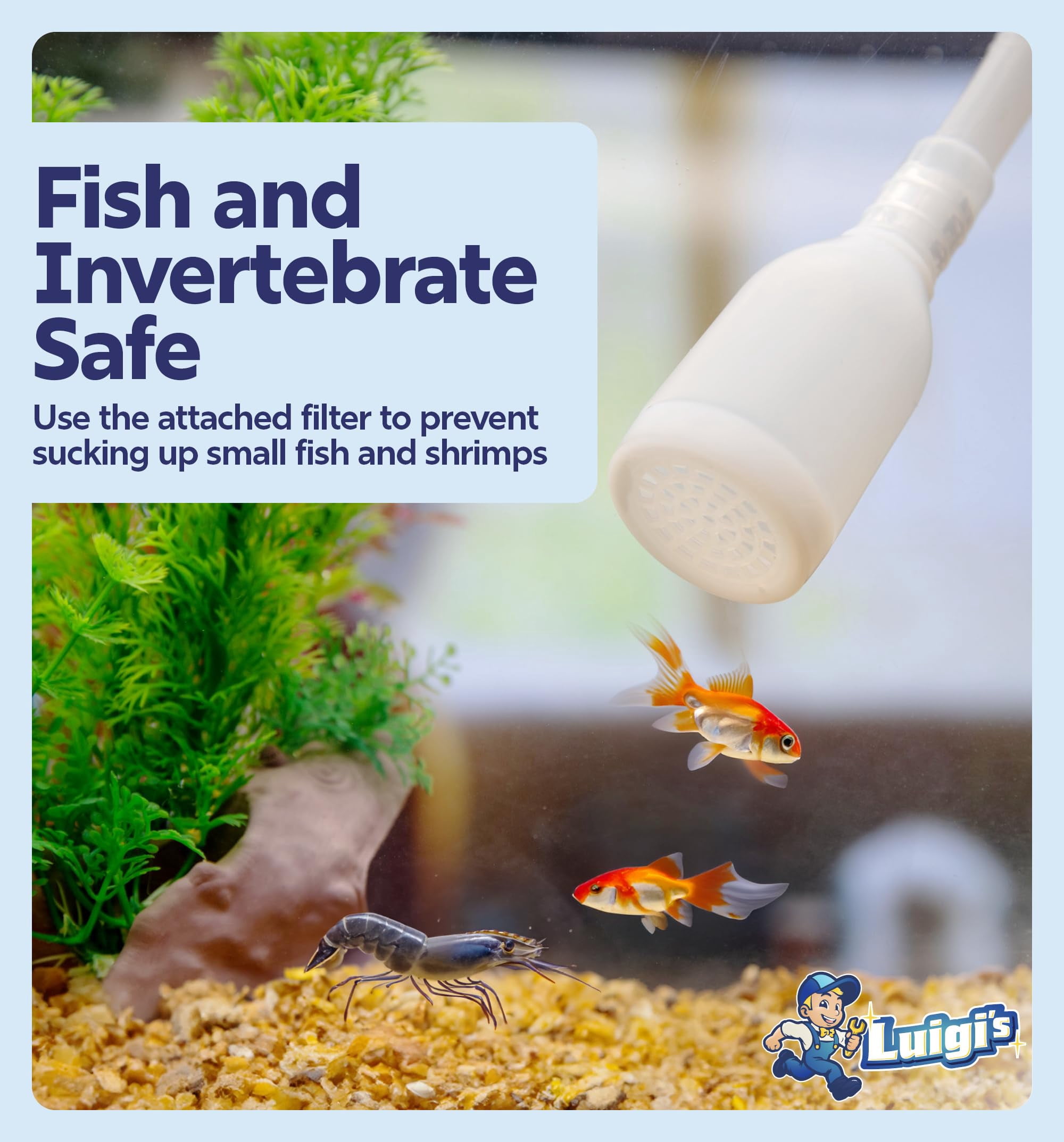 Luigi's Aquarium Fish Tank Siphon and Gravel Cleaner