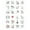 A, variant on Giyblacko Christmas Advent Calendar Numbers Sticker Stickers Christmas Gift Number Stickers 24 Stickers Round Christmas Seal