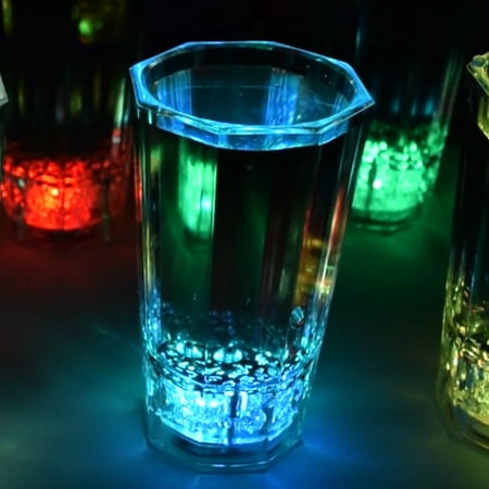 - GlowCity Flashing Color Liquid Activated LED Light Shotglasses For Raves Parties