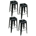 thumbnail image 4 of AmeriHome 5 Piece Acacia Wood Top Pub Table with 30 inch Black Metal Backless Bar Stools, 4 of 5