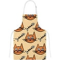 thumbnail image 4 of Dreamtimes Oven Mitts and Pot Holders with Chef Apron 3Pcs Set Cute Pencil Cats Non Slip Heat Resistant Gloves for Baking Cooking BBQ, 4 of 7