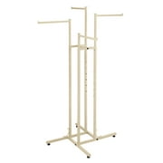 4-Way Clothing Rack with Straight Arms (Off White Ivory)