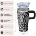 thumbnail image 3 of Bohemian 20oz Tumbler with Lids & Straws, Stainless Steel Double Wall Vacuum Insulated Travel Cup, Leakproof Coffee Mug, 3 of 5