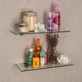 thumbnail image 3 of Danya B Glass Floating Shelves - Set of 2, 3 of 7