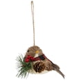 thumbnail image 3 of Woodland Baby Bird with Plaid Winter Scarf Christmas Ornament - 5.5", 3 of 8