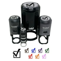 Check in Checkbox Self-Inking Rubber Stamp Ink Stamper - Black Ink - Small 3/4 Inch
