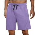thumbnail image 3 of BXINGOHAI Mens Pajama Shorts Sleep Shorts Soft Comfy Breathable Lounge Pants with Pockets Purple,2XL, 3 of 4