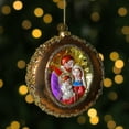 thumbnail image 5 of 4" Joseph, Mary and Baby Jesus Sequin Religious Glass Disc Christmas Ornament, 5 of 5