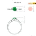 thumbnail image 6 of ANGARA Natural Classic Round Emerald Solitaire Bypass Engagement Ring in 14K White Gold for Women (Size-5mm) | May Birthstone, Birthday, Anniversary, Jewelry Gift for Women | Natural Emerald Ring, 6 of 10