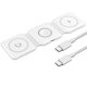 thumbnail image 1 of Almohadilla de carga inalámbrica plegable para iPhone, soporte de cargador inalámbrico compacto 3 en 1, aplicable a una estación de carga portátil, color blanco, 1 of 5