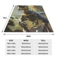 thumbnail image 3 of Pofeuu Ferocious Dinosaur Print Ultra-Soft Micro Fleece Blanket,for Bed Or Sofa,All Season Throw Blankets Flannel Blanket-60"x50", 3 of 7