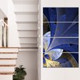 thumbnail image 1 of Grand Motif Fractal Bleu et Jaune - Impression sur Toile Florale, 1 of 3