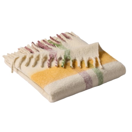 Better Homes & Gardens Faux Mohair Cozy Couch Throw Blanket Beige Plaid, 50x72"