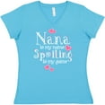 thumbnail image 3 of Inktastic Spoiling Nana Women's V-Neck T-Shirt, 3 of 5