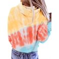 thumbnail image 3 of STARVNC Women Long Sleeve Pocket Drawstring Colorblock Hoodies, 3 of 4