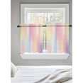 thumbnail image 5 of Pink Purple Tier Curtains 36 Inch Length,Sheer Curtains for Bedroom Living Room Window Modern Colorful Ombre Abstract Tie Dye Art Small Half Window Kitchen Curtains & Drapes 27.5"x36" 2 Panels, 5 of 6