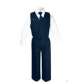 thumbnail image 5 of Infant Toddler BOY Kid Teen WEDDING CHURCH FORMAL TUXEDO Vest SUIT sz 0M-20 NAVY, 5 of 7