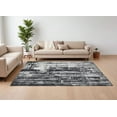 thumbnail image 5 of 10' X 14' Black and Gray Abstract Hand Woven Area Rug, 5 of 9