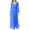 Blue, variant on APEXFWDT Womens Wrap V Neck Spring Dresses Wedding Guest Casual Pleated Long Sleeve Long Dress for Women Chiffon Maxi Boho Dress