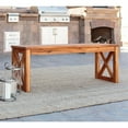 thumbnail image 3 of X-Frame Patio Bench in Brown, 3 of 6