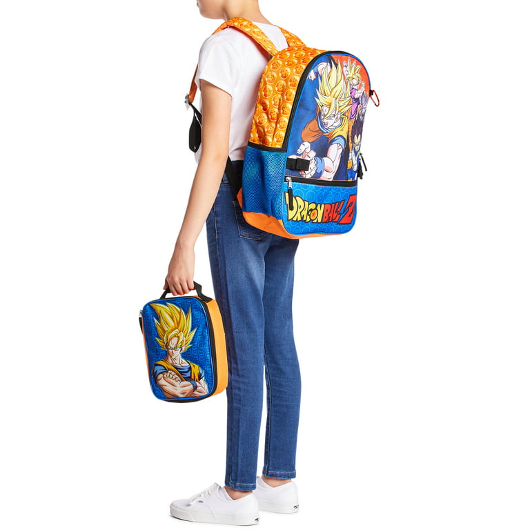 Bioworld Dragon Ball Z Kids Backpack Set 4-Piece School Supplies Combo
